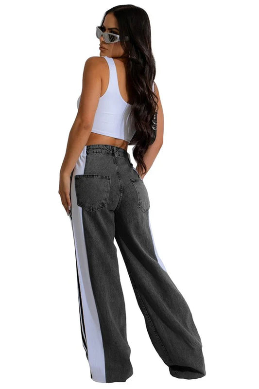 Chic Women's Casual Denim Pants for Effortless Style BAGGY FIT BOTTOM