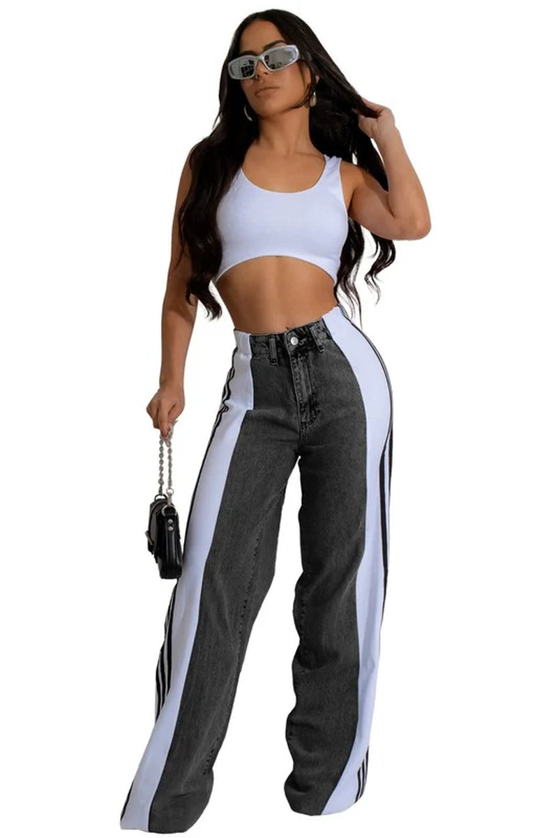 Chic Women's Casual Denim Pants for Effortless Style BAGGY FIT BOTTOM