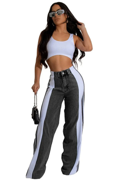 Chic Women's Casual Denim Pants for Effortless Style BAGGY FIT BOTTOM