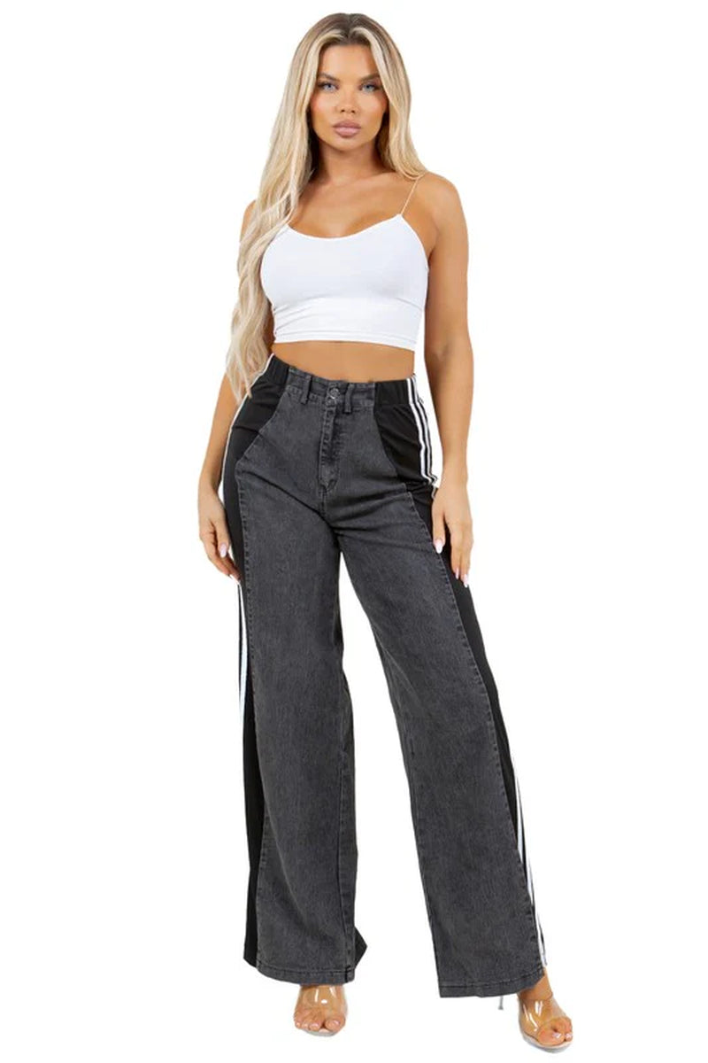 Chic Women's Casual Denim Pants for Effortless Style BAGGY FIT BOTTOM