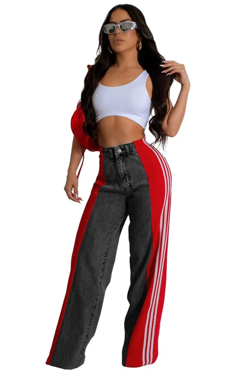 Chic Women's Casual Denim Pants for Effortless Style BAGGY FIT BOTTOM